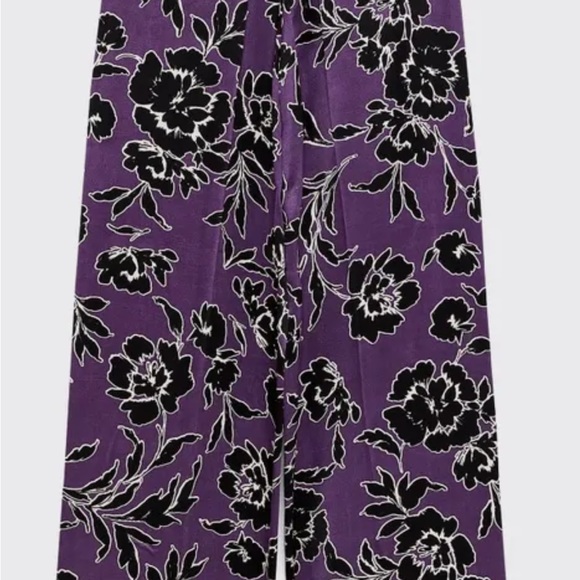 Black Top with Purple Floral Pants - Picture 7 of 10